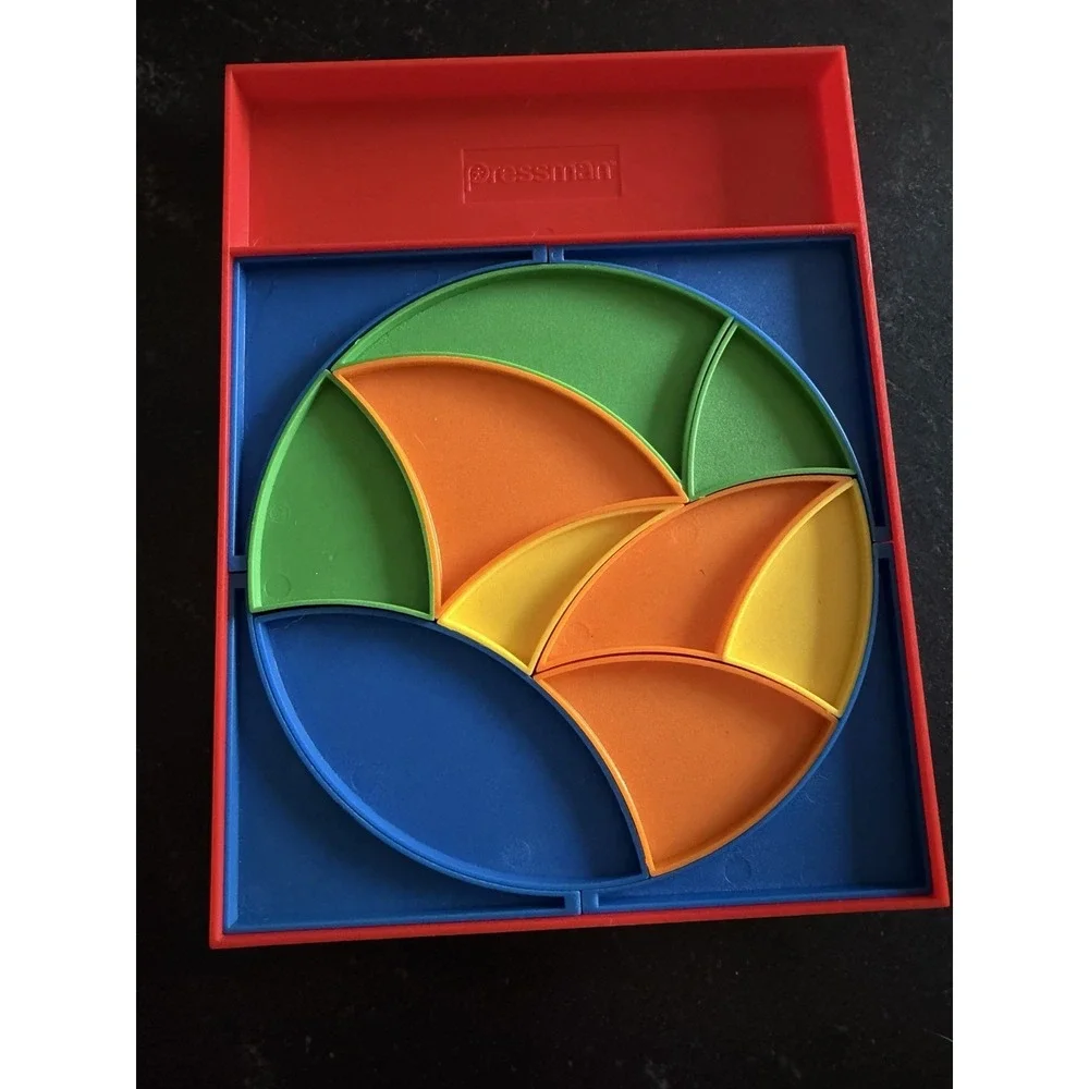Vtg 1980s Pressman‎ THINK Puzzle Lot (4) Ominos, Circle, Tac Toe & Think & Jump